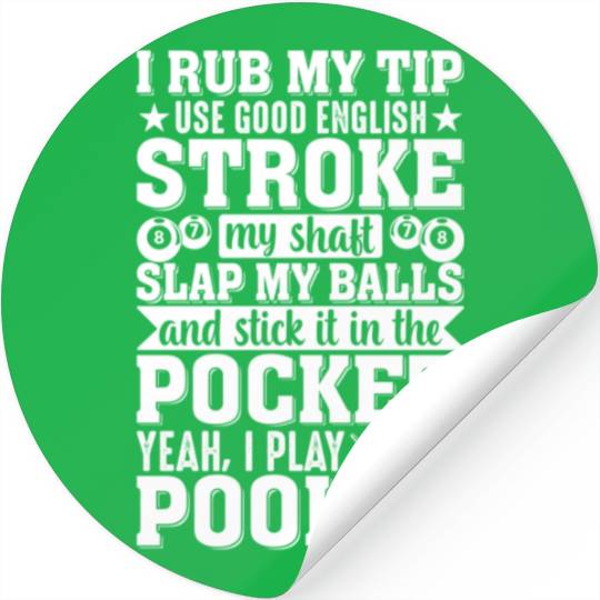 Yeah I Play Pool Pool Player Billiards Dad S Stickers