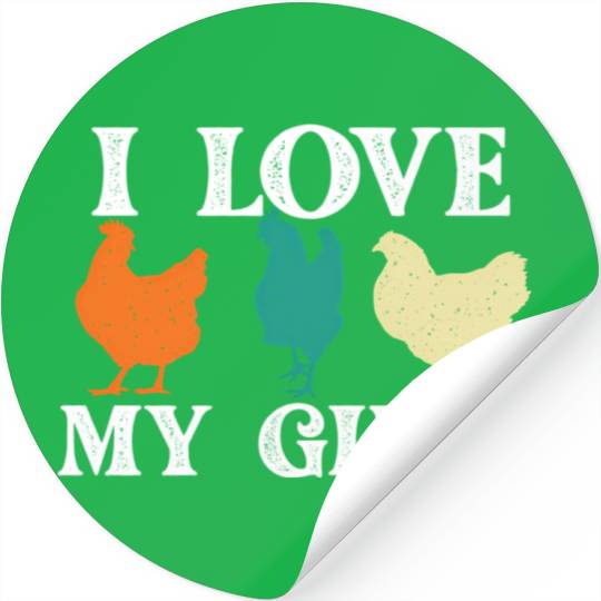 I Love My Chicken Farm Animal Farmyard Stickers