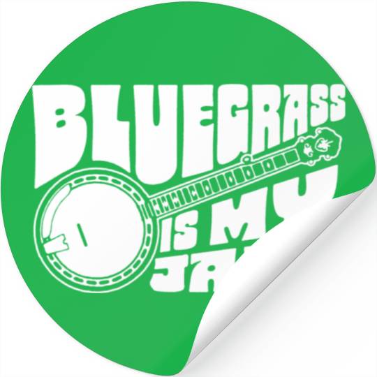 Bluegrass Is My Jam! Funny Banjo Music Vintage Stickers