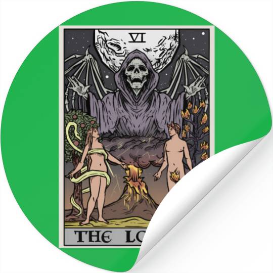 The Tarot Card Halloween Grim Reaper Gothic Horror Stickers