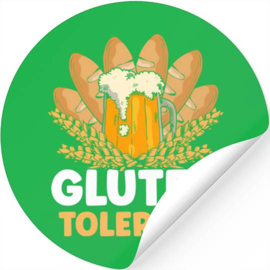 Gluten Tolerant Meme Humor Drinking Stickers