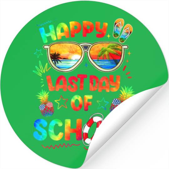 Happy Last Day of School Teachers End of Year Stickers