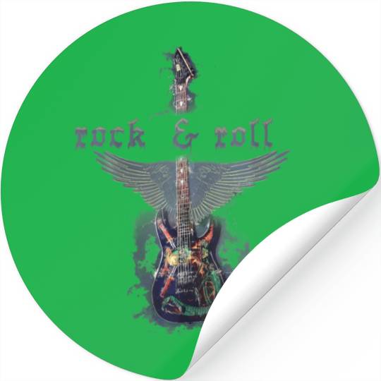 Rock and Roll Guitar product Stickers