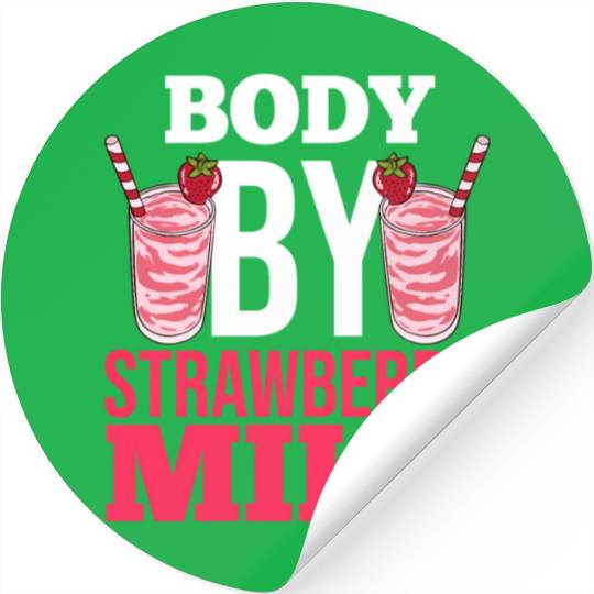 Strawberry Milk Shake Korean Vegan Japanese Stickers
