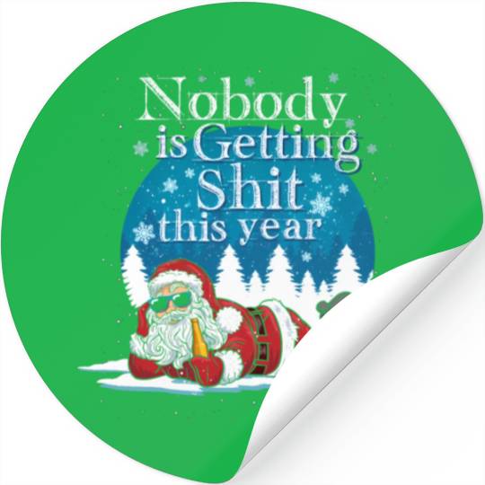 Santa 2020 Claus Ugly Bad Santa Stickers