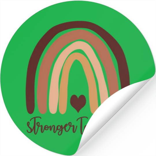 Stronger Together in Tone Rainbow Heart Stickers