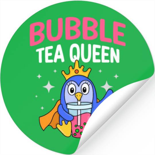 Bubble Tea Queen Boba Tea Drinker Korean Drink Stickers
