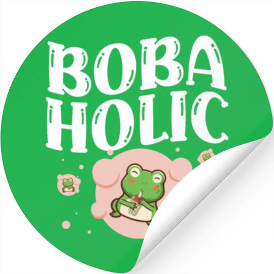 Bobaholic Bubble Tea Lover Boba Tea Drinker Korean Stickers