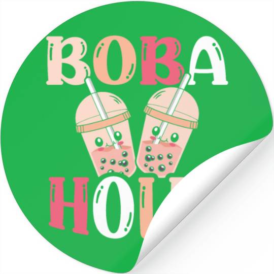 Bobaholic Bubble Tea Lover Boba Tea Drinker Korean Stickers
