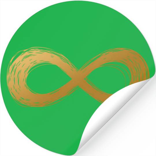 Golden Infinity Neurodiversity Symbol Autism Aware Stickers