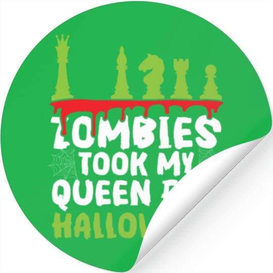 Chess Halloween Trick Or Treat Chess Board Game Stickers