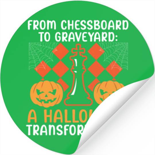 Chess Halloween Trick Or Treat Chess Board Game Stickers