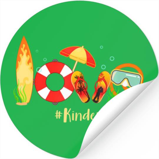 Love Kindergarten Summer Christmas In July Flip Stickers
