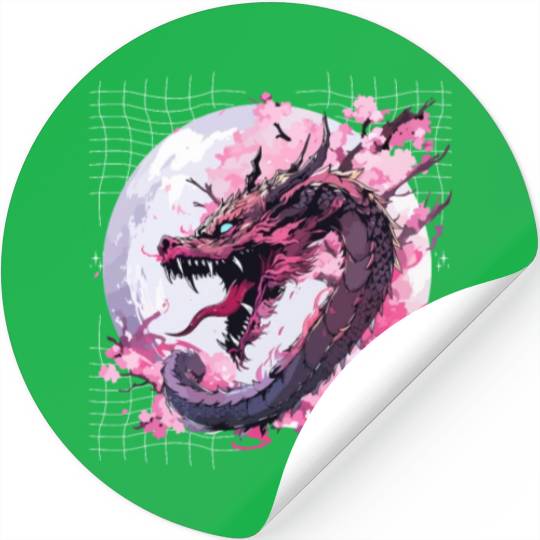 Japanese Dragon Cool Oriental Asian Dragon Humor Stickers
