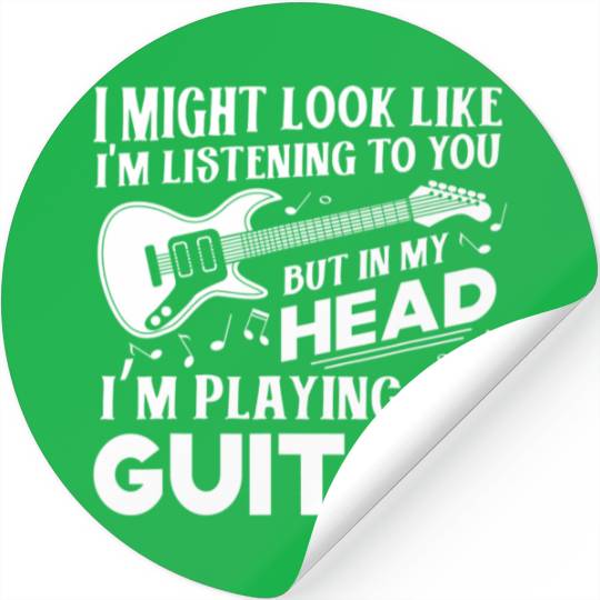 Funny Guitar Player Guitarist Music Lover Stickers