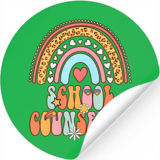 School Counselor Groovy Back to School Stickers