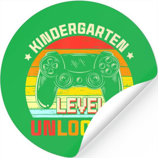 Kindergarten Level Unlocked Video Game Back to Stickers