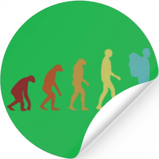 Hiking Evolution Backpacking Outdoor Wander Hiker Stickers