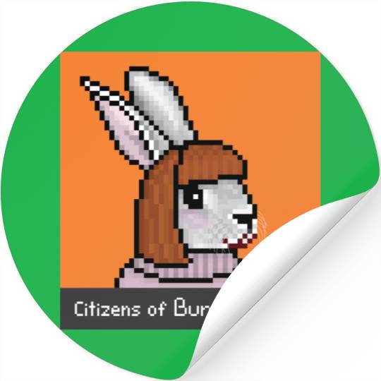 Citizens of Bunny Nation NFT #52 Artwork Stickers