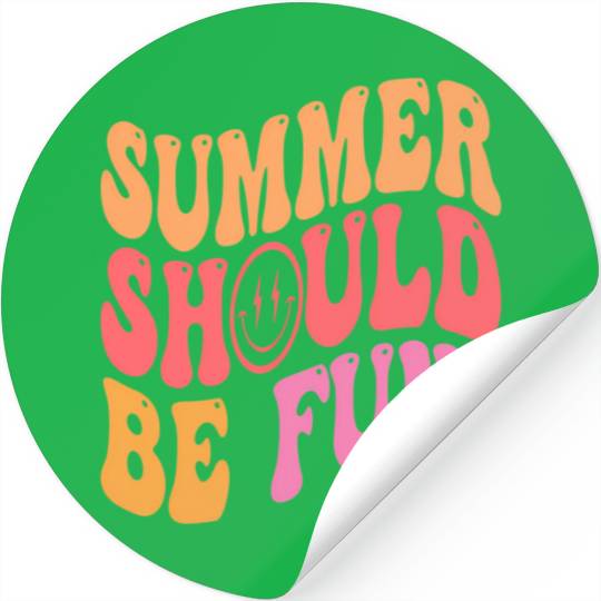 Summer Should Be Fun Aesthetic Stickers