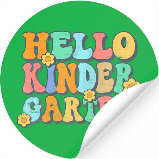 Hello Kindergarten Teacher Team Back To School Stickers