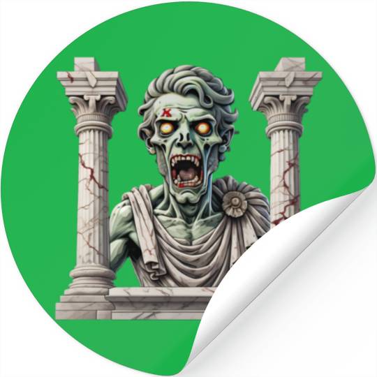 Lord zombie. Marble zombie artistic Stickers
