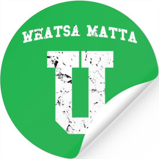 Whatsamatta U Fake College University Jersey Stickers