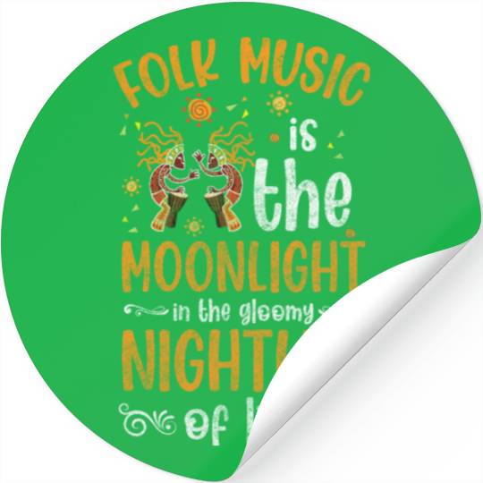 Folk Music Party Orchestra Singing Stickers