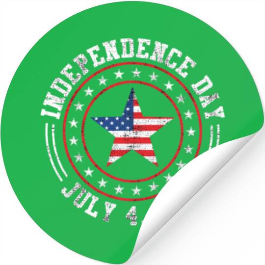 Independence Day 4 July 1776 USA Patriotism Stickers