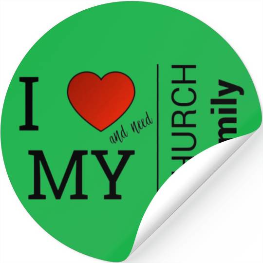 i love my church family Stickers