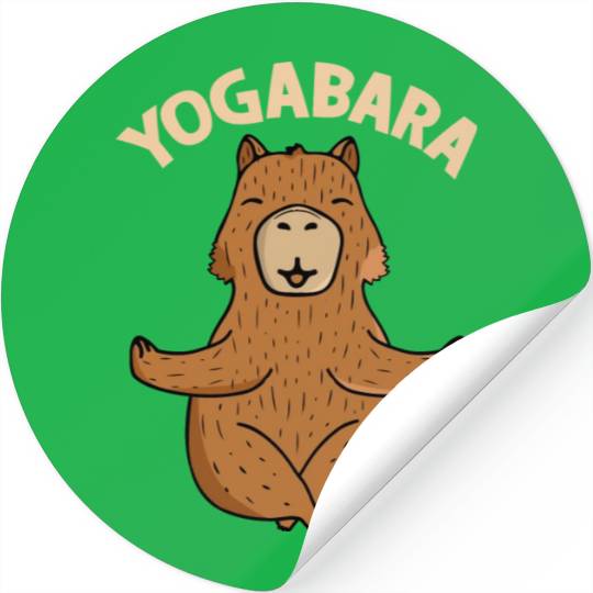 Capybara Yoga Lover Women Meditation Gift Capybara Stickers