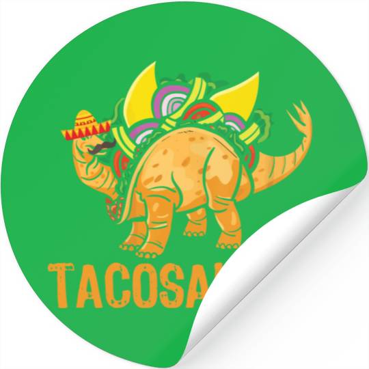 Cinco De Mayo Funny Tacosaurus Taco Lover Party Stickers