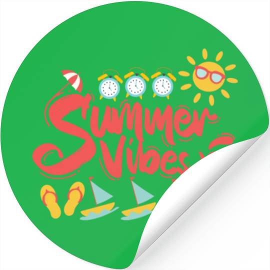 Summer Vibes - Boats | Slippers | Sun Glasses Stickers