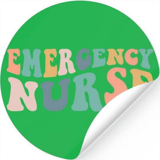 Groovy Er Nurse Emergency Room Nurse School Wo Stickers