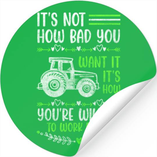 Farmer Work Hard Work Vegetable Stickers
