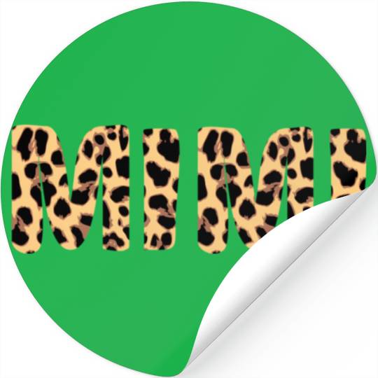 Mimi Leopard Print Animal Print Safari Grandma Stickers