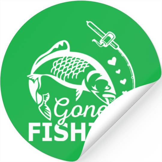 Gone Fishing For Men Fishing Lover Fisherman Funny Stickers