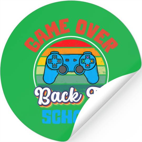 Back to School Funny Game Over Teacher Student Stickers