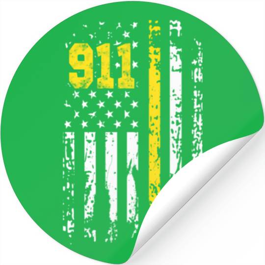 Dispatcher 911 Usa Flag Dispatcher Back Print Stickers