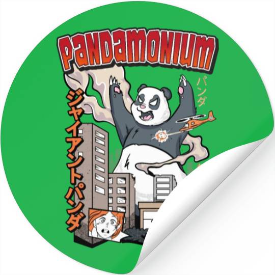 Pandemonium Panda Giant Attacking Stickers
