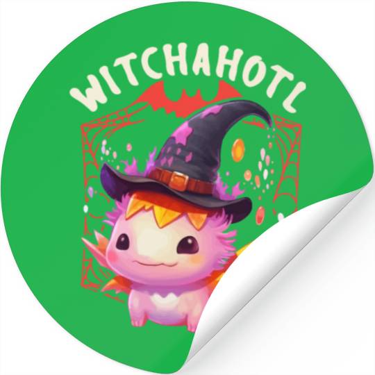 Axolotl Halloween Trick Or Treat Amphibian Axolotl Stickers