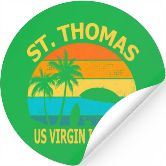 Travel St Thomas Us Virgin Islands Vacation Souven Stickers
