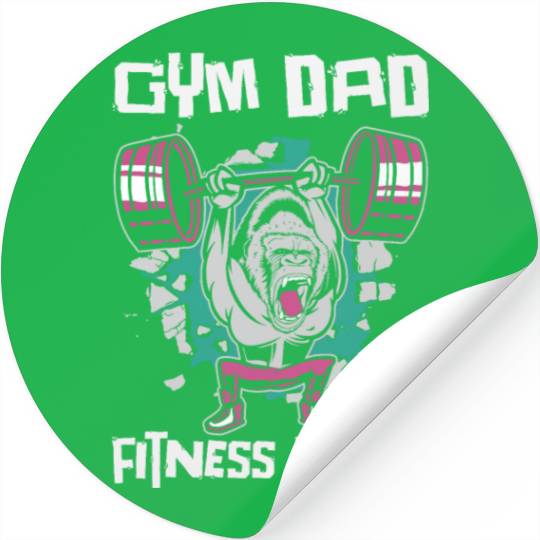 Fitness Fathers Day Gym Workout Training Coach Stickers