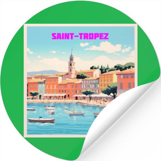 "Pastel Paradise" Saint-Tropez Stickers