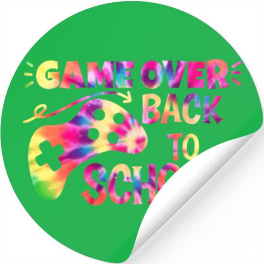 Game Over Back To School First Day Of School Stickers