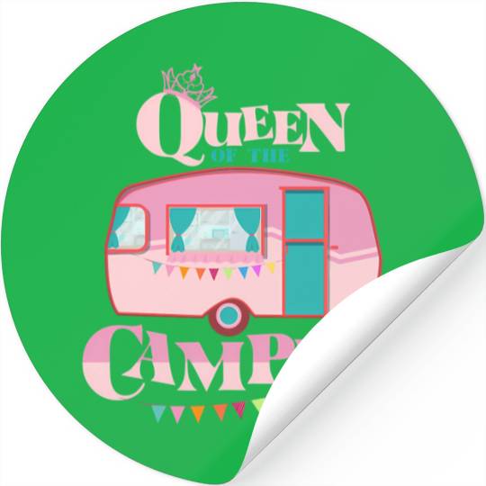 Queen Of The Camper Camping Stickers