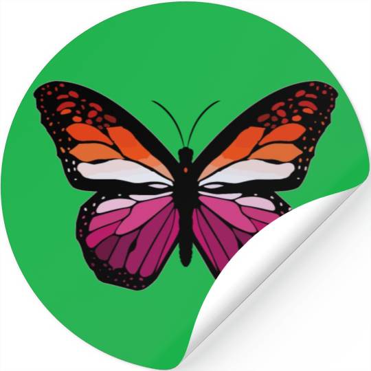 Lesbian Monarch Butterfly Sticker Stickers