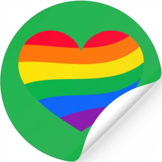 lgbt Gay Pride Rainbow Heart Stickers