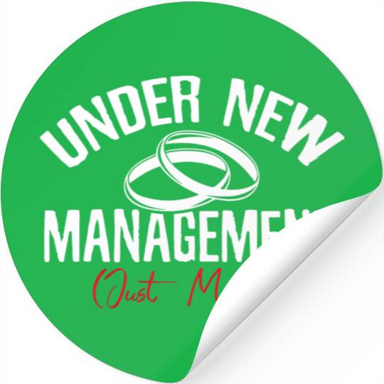 Under Newagement Just Married Groom Bride Wedding Stickers