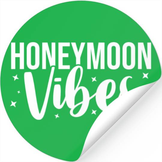 Bride Groom Vacation Newlywed Trip Honeymoon Vibes Stickers